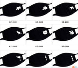 Cotton Mask Breathable Anti Dust UV Protection Face Mouth Mask for Kids Teens Adult Black  Black_random pattern