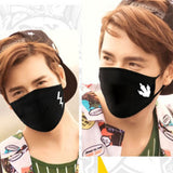 Cotton Mask Breathable Anti Dust UV Protection Face Mouth Mask for Kids Teens Adult Black  Black_random pattern