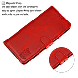 For XiaoMI 10 Pro Mobile Phone Cover PU Leather Front Buckle Smart Shell Anti-fall Phone Case 4 red