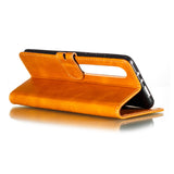For XiaoMI 10 Pro Mobile Phone Cover PU Leather Front Buckle Smart Shell Anti-fall Phone Case 5 yellow