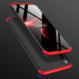 For Samsung A50 Ultra Slim PC Back Cover Non-slip Shockproof 360 Degree Full Protective Case Red black red