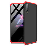 For Samsung A50 Ultra Slim PC Back Cover Non-slip Shockproof 360 Degree Full Protective Case Red black red