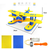DIY Foam Hand Throwing Free Flying Glider Plane for Kids Outdoor Sports Toy Random Color Random colors (need to assemble by yourself)