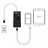 Multi 12 Port USB Charging Station Hub Desktop Wall Cell Phone Charger Organizer EU plug