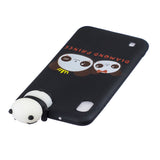 For Samsung A10 3D Cute Coloured Painted Animal TPU Anti-scratch Non-slip Protective Cover Back Case Two pandas
