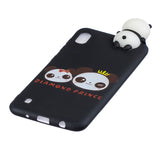For Samsung A10 3D Cute Coloured Painted Animal TPU Anti-scratch Non-slip Protective Cover Back Case Two pandas