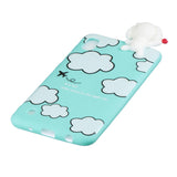 For Samsung A10 3D Cute Coloured Painted Animal TPU Anti-scratch Non-slip Protective Cover Back Case Cloud