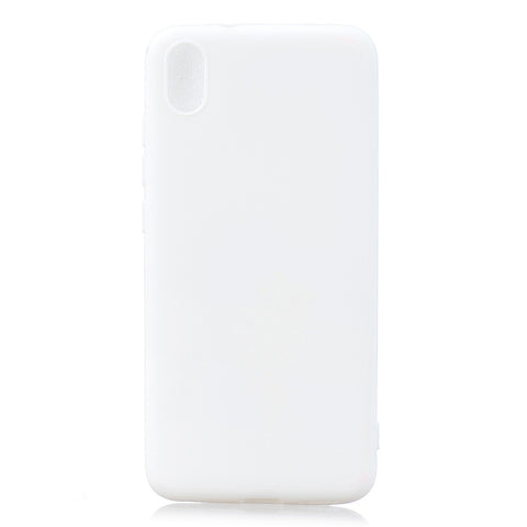 For Redmi 7A Lovely Candy Color Matte TPU Anti-scratch Non-slip Protective Cover Back Case white
