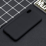 For Redmi 7A Lovely Candy Color Matte TPU Anti-scratch Non-slip Protective Cover Back Case Light blue