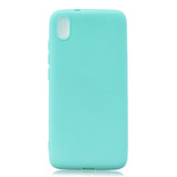 For Redmi 7A Lovely Candy Color Matte TPU Anti-scratch Non-slip Protective Cover Back Case Light blue