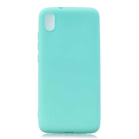 For Redmi 7A Lovely Candy Color Matte TPU Anti-scratch Non-slip Protective Cover Back Case Light blue