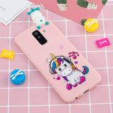 For Samsung A6 plus 2018 3D Cartoon Lovely Coloured Painted Soft TPU Back Cover Non-slip Shockproof Full Protective Case Music unicorn
