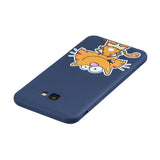 For Samsung A5 2017 Cartoon Lovely Coloured Painted Soft TPU Back Cover Non-slip Shockproof Full Protective Case with Lanyard sapphire