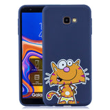For Samsung A5 2017 Cartoon Lovely Coloured Painted Soft TPU Back Cover Non-slip Shockproof Full Protective Case with Lanyard sapphire