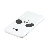 For Samsung A5 2017 Cartoon Lovely Coloured Painted Soft TPU Back Cover Non-slip Shockproof Full Protective Case with Lanyard white