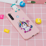 For Redmi NOTE 8T 3D Cartoon Painting Back Cover Soft TPU Mobile Phone Case Shell Music unicorn