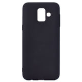for Samsung A6 2018 Lovely Candy Color Matte TPU Anti-scratch Non-slip Protective Cover Back Case black