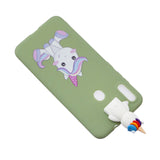 For Samsung A11 Soft TPU Back Cover Cartoon Painting Mobile Phone Case Shell with Bracket Cute Horse