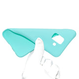 for Samsung A6 2018 Lovely Candy Color Matte TPU Anti-scratch Non-slip Protective Cover Back Case Light blue