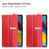 For Samsung Tab S5E 10.5 T720 Ultra-thin PU Leather Bracket Tri-fold Protective Case with Sleep Function black