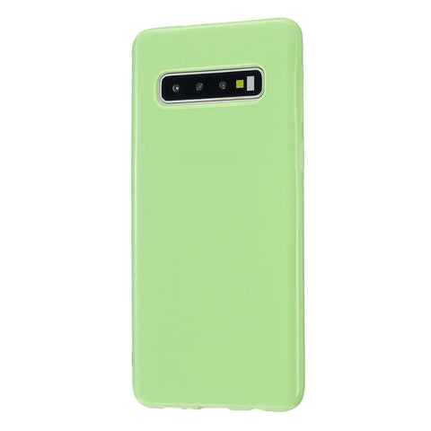 For Samsung S10/S10E/S10 Plus Cellphone Case Precise Cutouts Simple Profile Soft TPU Mobile Phone Shell Fluorescent green