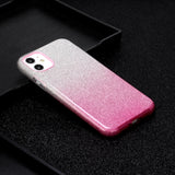 For iphone X/XS/XR/XS MAX/11/11 pro MAX Phone Case Gradient Color Glitter Powder Phone Cover with Airbag Bracket Pink