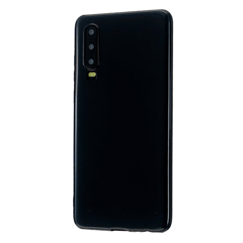 For HUAWEI P30/P30 Lite/P30 Pro Cellphone Case Simple Profile Soft TPU Scratch Proof Phone Shell Bright black