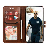 For XiaoMI 10 Pro Mobile Phone Cover PU Leather Front Buckle Smart Shell Anti-fall Phone Case 6 brown