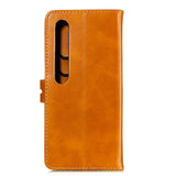 For XiaoMI 10 Pro Mobile Phone Cover PU Leather Front Buckle Smart Shell Anti-fall Phone Case 5 yellow