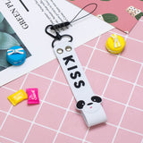 Fashion Silicone Detachable Lanyard Cute Mobile Phone Hanging Rope Random Color white