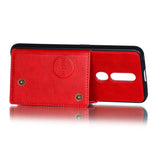 For OPPO F11 pro PU Leather Flip Stand Shockproof Cell Phone Cover Double Buckle Anti-dust Case With Card Slots Pocket gray