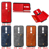 For OPPO F11 pro PU Leather Flip Stand Shockproof Cell Phone Cover Double Buckle Anti-dust Case With Card Slots Pocket gray