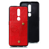 For OPPO F11 pro PU Leather Flip Stand Shockproof Cell Phone Cover Double Buckle Anti-dust Case With Card Slots Pocket gray