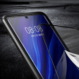 For Huawei P30 Pro/P30 Lite/P30 Front Back Glass Cover Luxury Aluminum Metal Magnet Adsorption Phone Case black_Huawei P30 lite