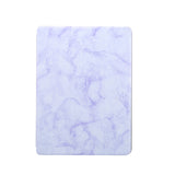 For iPad Pro 10.2 2019 Tablet Cover Marbling Pattern PU Leather Pen Loops Anti-fall Anti-scrach Anti-slip Protect Shell Tri-fold Tablet Case purple