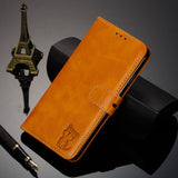 For iPhone 6/6S/7/8 Wallet-type Cute Cartoon Embossed Happy Cat PU Leather Protective Phone Case with Buckle & Bracket yellow