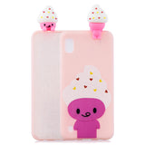 For Samsung A10 3D Cute Coloured Painted Animal TPU Anti-scratch Non-slip Protective Cover Back Case Three pandas