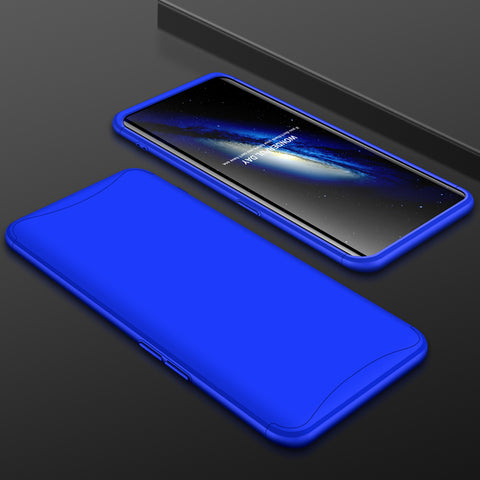 For OPPO Find X Ultra Slim PC Back Cover Non-slip Shockproof 360 Degree Full Protective Case blue