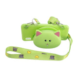 For Samsung A10/A20/A30 Case Mobile Phone Shell Shockproof TPU Cellphone Cover with Cartoon Cat Pig Panda Coin Purse Lovely Shoulder Starp  Purple