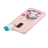 For Samsung A6 plus 2018 3D Cartoon Lovely Coloured Painted Soft TPU Back Cover Non-slip Shockproof Full Protective Case Music unicorn