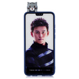 For Huawei Nova 3I 3D Cartoon Lovely Coloured Painted Soft TPU Back Cover Non-slip Shockproof Full Protective Case big face cat