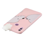 For Huawei Nova 3I 3D Cartoon Lovely Coloured Painted Soft TPU Back Cover Non-slip Shockproof Full Protective Case Striped bear