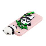 For iPhone 5/5S/SE/6/6S/6 Plus/6S Plus/7/8/7 Plus/8 Plus Phone Case 3D Cartoon Panda Bamboo Cellphone Back Shell Shockproof Smartphone Cover Pink