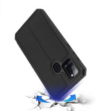 DUX DUCIS for Samsung A21S/A51 5G Magnetic Mobile Phone Holder Leather Case with Cards Slot blue_Samsung A21S