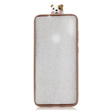 For Samsung A11 Soft TPU Back Cover Cartoon Painting Mobile Phone Case Shell with Bracket Hamsters