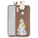 For Samsung A11 Soft TPU Back Cover Cartoon Painting Mobile Phone Case Shell with Bracket Hamsters
