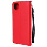 For HUAWEI PSmart 2020/Y5P/Y6P PU Leather Mobile Phone Cover with 3 Cards Slots Phone Frame red