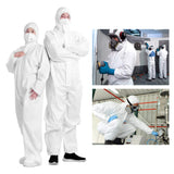 Disposable Bootie and Hood Coverall Suit Dustproof Breathable SMS Non-woven Isolation Garment 185cm