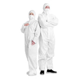 Disposable Bootie and Hood Coverall Suit Dustproof Breathable SMS Non-woven Isolation Garment 165cm