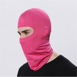 Outdoor Ski Motorcycle Cycling Balaclava Full Face Mask Neck Cover Ultra Thin  red_adjustable